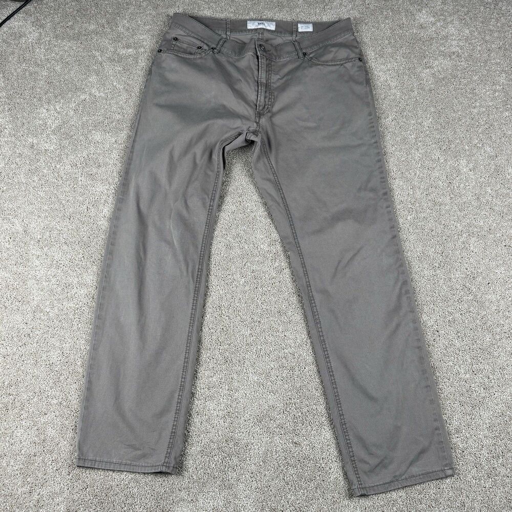 Brax Pants Mens 36x34 Chuck Modern Fit Flat Front Chino Comfort (Fits 34x29)